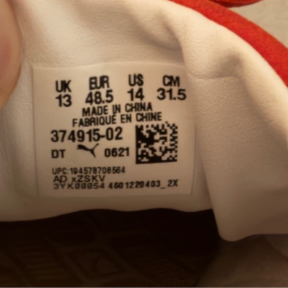 Puma Red and White Sneakers - Picture 3 of 3